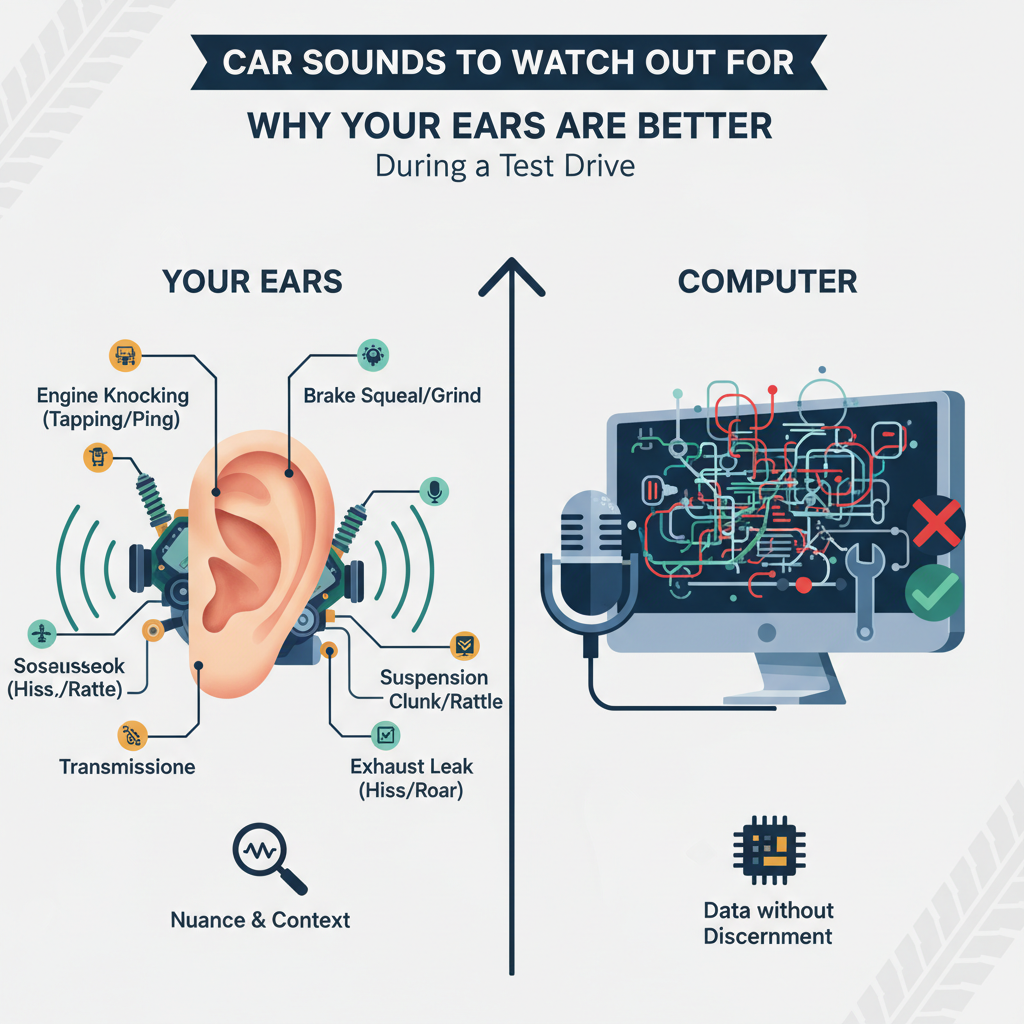 Why Your Ears Are Better Than a Computer During a Test Drive - Car Sounds to Watch Out for When Taking a Used Car on a Test Drive