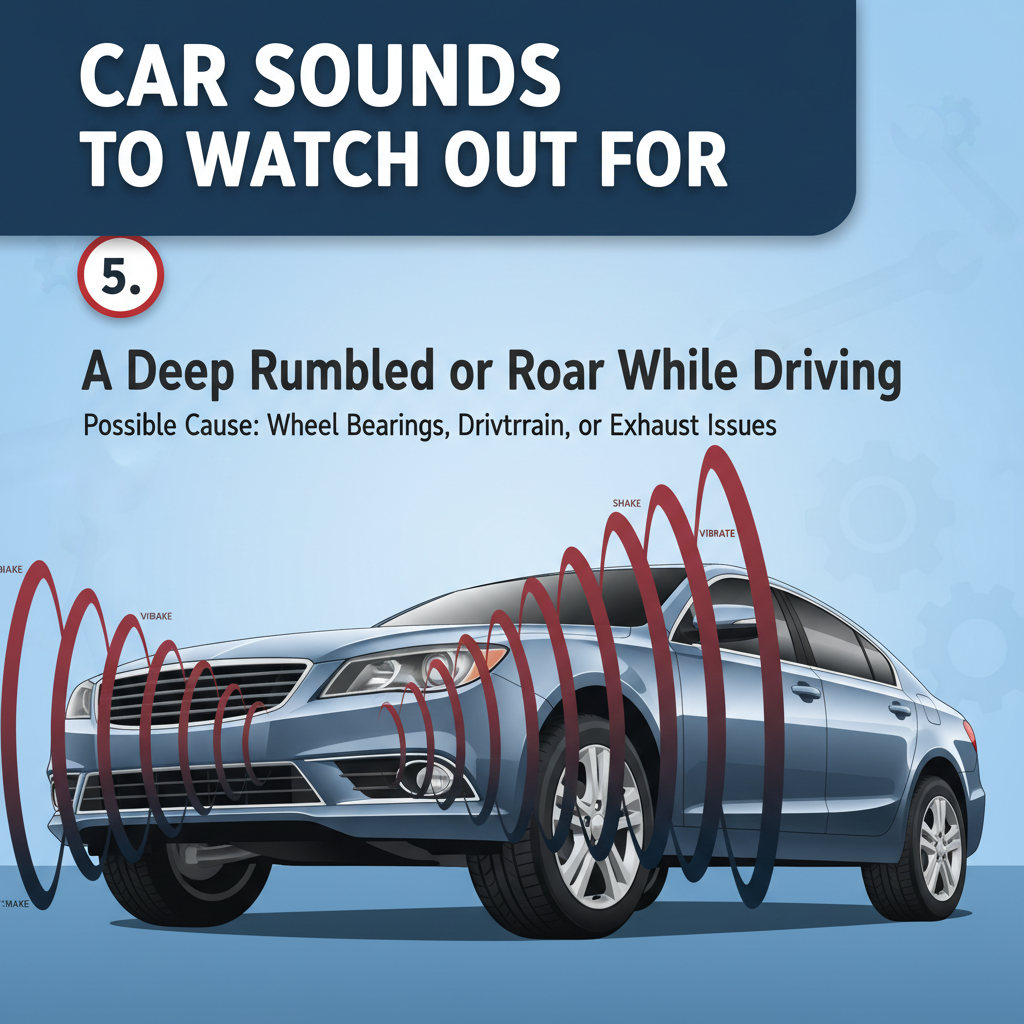 5. A Deep Rumbled or Roar While Driving - Car Sounds to Watch Out for When Taking a Used Car on a Test Drive