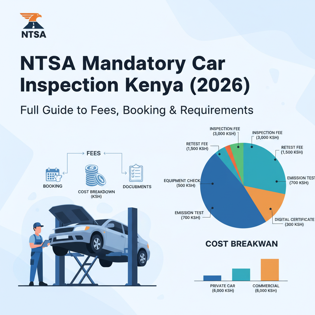 NTSA Mandatory Car Inspection Kenya: Full Guide to Fees, Booking & Requirements (2026): The Cost Breakdown - NTSA Mandatory Car Inspection Kenya: Full Guide to Fees, Booking & Requirements (2026)