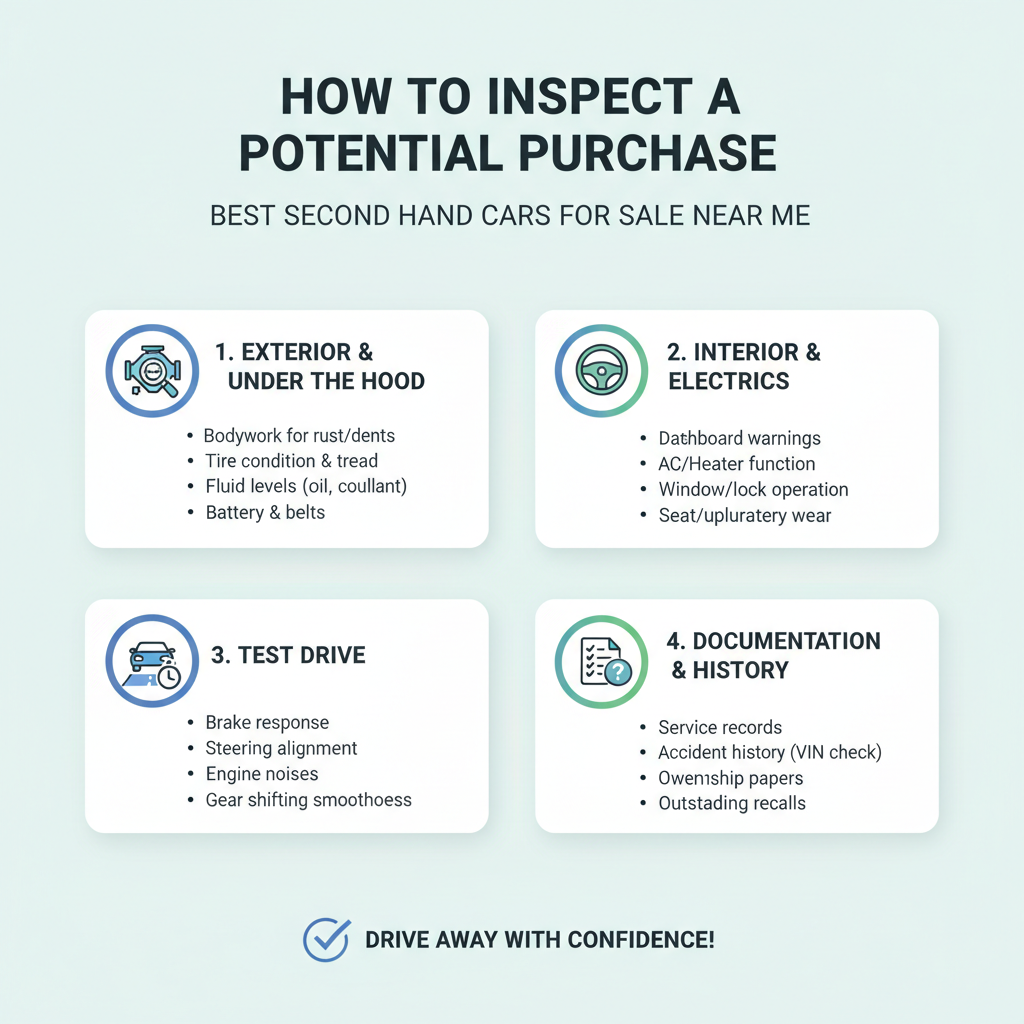 How to Inspect a Potential Purchase - best second hand cars for sale near me